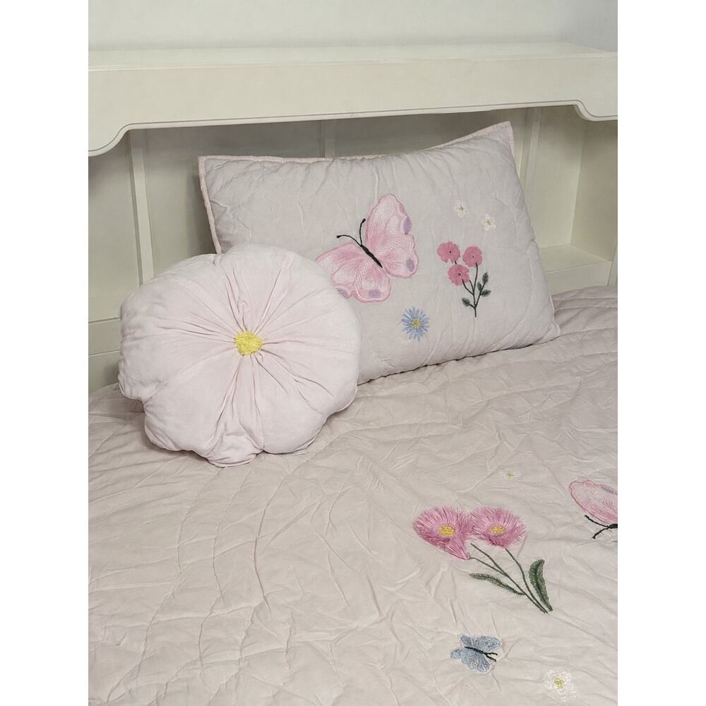 Pottery Barn Wildflower Butterfly Full/Queen Comforter Quilt Bedding SET - Picture 7 of 8